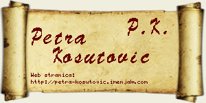 Petra Košutović vizit kartica